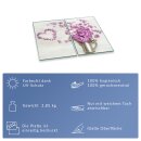 Herdabdeckplatte Ceran 2-teilig 2x30x52 Blumen Violett Abdeckung Glas Deko Herd