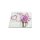 Herdabdeckplatte Ceran 2-teilig 2x30x52 Blumen Violett Abdeckung Glas Deko Herd