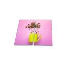 Herdabdeckplatte Ceran 2-teilig 2x30x52 Abstrakt Pink...