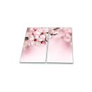 Herdabdeckplatte Ceran 2-teilig 2x30x52 Orchidee Pink...