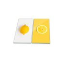 Herdabdeckplatte Ceran 2-teilig 2x30x52 Zitrone Gelb...