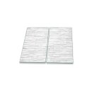 Herdabdeckplatte Ceran 2-teilig 2x30x52 Textur Weiß...
