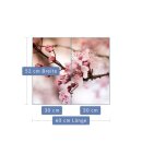Herdabdeckplatte Ceran 2-teilig 2x30x52 Blumen Pink...