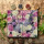 Herdabdeckplatte Ceran 2-teilig 2x30x52 Rosen Bunt Abdeckung Glas Spritzschutz