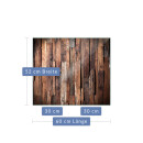 Herdabdeckplatte Ceran 2-teilig 2x30x52 Holz Braun Abdeckung Glas Spritzschutz