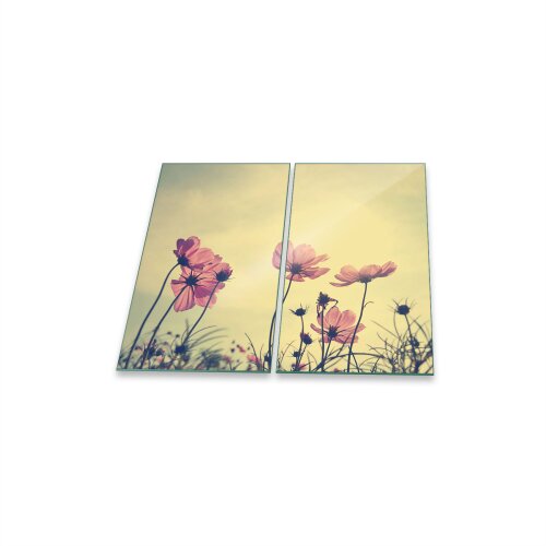 Herdabdeckplatten aus Glas Spritzschutz Aquarell Rosen 2x30x52 cm 