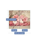 Herdabdeckplatte Ceran 2-teilig 2x30x52 Rosen Pink Abdeckung Glas Spritzschutz