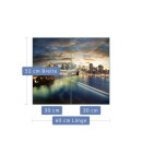 Herdabdeckplatte Ceran 2-teilig 2x30x52 Stadt Blau Abdeckung Glas Spritzschutz