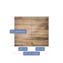 Herdabdeckplatte Ceran 2-teilig 2x30x52 Holz Braun...