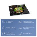 Herdabdeckplatte Ceran 2-teilig 2x30x52 Essen Grün Abdeckung Glas Spritzschutz