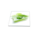 Herdabdeckplatte Ceran 1 teilig 60x52 Natur Grün Abdeckung Glas Spritzschutz