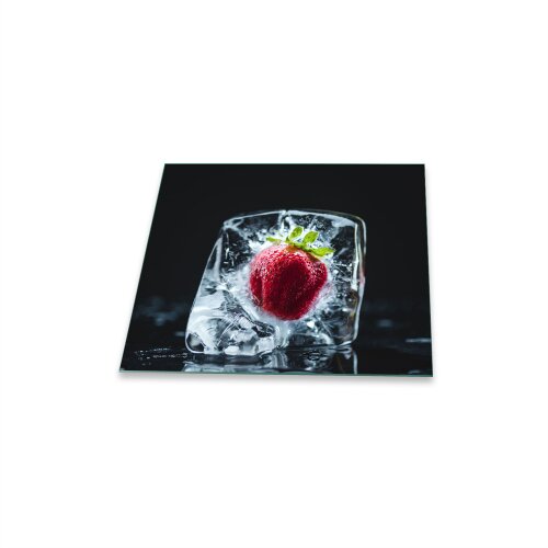 60x52 cm Herdabdeckplatten aus Glas Spritzschutz Erdbeere Saft 