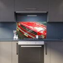Herdabdeckplatte Ceran 1 Teilig 90x52 Auto Rot Abdeckung Glas Spritzschutz Küche