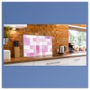 Herdabdeckplatte Ceran 90x52 Punkte Pink Abdeckung Glas Spritzschutz Küche Deko