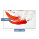 Herdabdeckplatte Ceran 90x52 Paprika Bunt Abdeckung Glas Spritzschutz Küche Deko