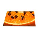 Herdabdeckplatte Ceran 90x52 Orange Orange Abdeckung Glas...