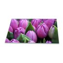 Herdabdeckplatte Ceran 90x52 Blumen Violett Abdeckung...