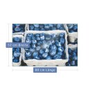 Herdabdeckplatte Ceran 1 Teilig 80x52 Obst Blau Abdeckung Glas Spritzschutz Deko