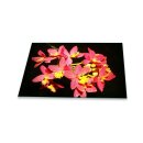 Herdabdeckplatte Ceran 1 Teilig 80x52 Blumen Rot Abdeckung Glas Spritzschutz