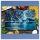 Herdabdeckplatte Ceran 1 Teilig 80x52 Natur Blau Abdeckung Glas Spritzschutz