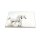 Herdabdeckplatte Ceran 1 Teilig 80x52 Tiere Weiß Abdeckung Glas Spritzschutz