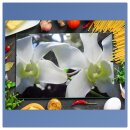 Herdabdeckplatte Ceran 1 Teilig 80x52 Blumen Weiß Abdeckung Glas Spritzschutz