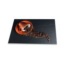 Herdabdeckplatte Ceran 1 Teilig 80x52 Kaffe Braun Abdeckung Glas Spritzschutz
