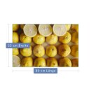 Herdabdeckplatte Ceran 1 Teilig 80x52 Zitronen Gelb Abdeckung Glas Spritzschutz