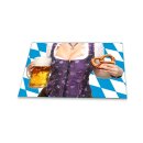 Herdabdeckplatte Ceran 1 Teilig 80x52 Natur Violett Abdeckung Glas Spritzschutz