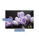 Herdabdeckplatte Ceran 1 Teilig 80x52 Blumen Violett...