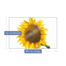 Herdabdeckplatte Ceran 80x52 Sonnenblume Gelb Abdeckung Glas Spritzschutz Deko