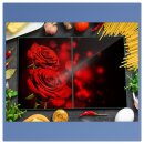 Herdabdeckplatte Ceran 2-Teilig 2x40x52 Rose Rot...