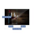 Herdabdeckplatte Ceran 2-Teilig 2x40x52 Wein Rot...