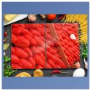 Herdabdeckplatte Ceran 2-Teilig 2x40x52 Obst Rot Abdeckung Spritzschutz Glas