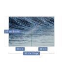 Herdabdeckplatte Ceran 2-Teilig 2x40x52 Meer Blau...