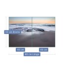 Herdabdeckplatte Ceran 2-Teilig 2x40x52 Meer Blau...