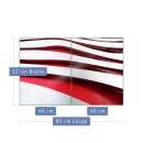 Herdabdeckplatte Ceran 2-Teilig 2x40x52 Retro Rot...