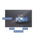 Herdabdeckplatte Ceran 2-Teilig 2x40x52 Auto Blau...