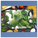 Herdabdeckplatte Ceran 2-Teilig 2x40x52 Obst Grün Abdeckung Spritzschutz Glas