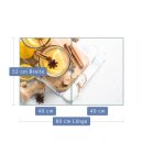 Herdabdeckplatte Ceran 2-Teilig 2x40x52 Tee Beige Abdeckung Spritzschutz Glas