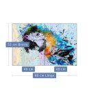 Herdabdeckplatte Ceran 2-Teilig 2x40x52 Vogel Blau...