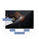 Herdabdeckplatte Ceran 2-Teilig 2x40x52 Zimt Braun Abdeckung Spritzschutz Glas