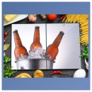 Herdabdeckplatte Ceran 2-Teilig 2x40x52 Bier Braun Abdeckung Spritzschutz Glas