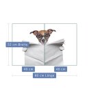 Herdabdeckplatte Ceran 2-Teilig 2x40x52 Hund Braun Abdeckung Spritzschutz Glas