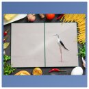 Herdabdeckplatte Ceran 2-Teilig 2x40x52 Vogel Weiß...