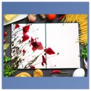 Herdabdeckplatte Ceran 2-Teilig 2x40x52 Blumen Rot...