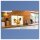 Herdabdeckplatte Ceran 2-Teilig 2x40x52 Natur Gelb Abdeckung Spritzschutz Glas