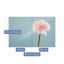 Herdabdeckplatte Ceran 2-Teilig 2x40x52 Blumen Blau...