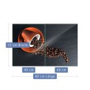 Herdabdeckplatte Ceran 2-Teilig 2x40x52 Kaffe Braun...