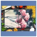 Herdabdeckplatte Ceran 2-Teilig 2x40x52 Blumen Pink...